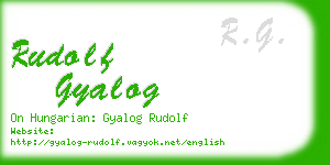 rudolf gyalog business card
